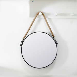 Hogar náutica decorativos ronda <span class=keywords><strong>espejo</strong></span> de pared <span class=keywords><strong>con</strong></span> <span class=keywords><strong>cuerda</strong></span> para colgar de la pared arte de la decoración - Product Image 2