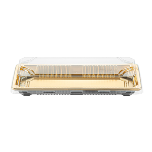 Boîte ronde personnalisable en feuille d'or avec couvercle anti-buée haute transparence, conteneur d'emballage alimentaire en PET de qualité alimentaire pour sushis - Product Image 5