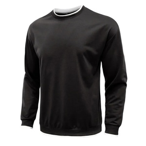 Camiseta de Manga Larga Personalizada, Ajustada, Color Negro Sólido, Cómoda, Transpirable, Antiarrugas, de Secado Rápido, con Cuello Redondo, de Poliéster - Product Image 4