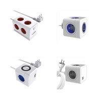 Eropa atau Koea Market Power Strip16a 2 Pin Plug dan Socket 250V Kabel Ekstensi 4 Outlet Power Strip dengan usb