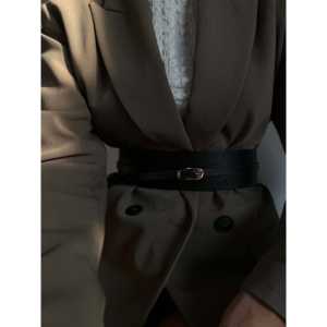 Ceinture longue élégante à boucle ardillon en alliage, style formel, en PU, pour femme - Product Image 2