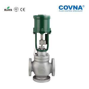 Vanne de régulation électrique à trois voies à dérivation et fusion pour vapeur et huile à haute température avec signal de sortie électronique 4-20 mA - Product Image 4