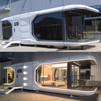 Vente en gros usine : Villa préfabriquée en acier léger au design moderne et luxueux, capsule spatiale avec système intelligent et conteneur