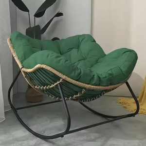 Contemporary Woven Rattan Bird's Nest Chaise Lounge Comfortable Recliner for Home Leisure Balcony Rocking <b>Chair</b> for Living Room - Product Image 2