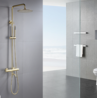 Ensemble de douche de pluie apparente avec pulvérisateur extérieur et robinet de baignoire, effet pluie
