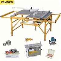Scie à table coulissante JT100 directement de l'usine avec rail de guidage double dissimulé en alliage d'aluminium de précision pour petite atelier de menuiserie