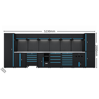 Armoire à outils industrielle modulaire, système de rangement pour atelier de course, établi de garage avec chariot mobile à 5 tiroirs
