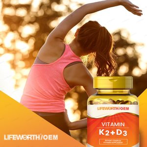 ไลฟ์เวิร์ธ ไพรเวท เลเบล ดี3 เค2 (5000 ยูเอ็ม ดี3 + 100 ไมโครกรัม เอ็มเค 7) ซอฟต์เจล แคปซูลเสริมอาหาร บำรุงกระดูกและหัวใจ ผลิตภัณฑ์แบบ OEM จำนวนมาก - Product Image 4