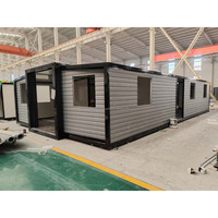 Maison extensible à double aile de 30 pieds, logement portable pour chantier de construction