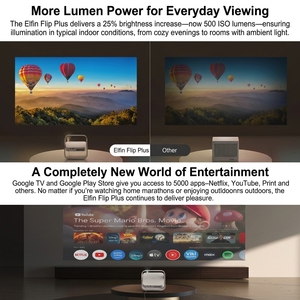 โปรเจคเตอร์ Xgimi Elfin Flip Plus พร้อมขาตั้งปรับได้ โปรเจคเตอร์ Google TV ได้รับอนุญาต <span class=keywords><strong>Netflix</strong></span> ระบบสั่งงานด้วยเสียง Dolby Audio โฮมเธียเตอร์ - Product Image 6