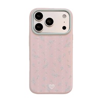 Nouvelle coque de téléphone en dentelle à petits motifs floraux pour iPhone 18 Pro, 17, 16, 14, 13 – Housse de protection douce, élégante et haut de gamme