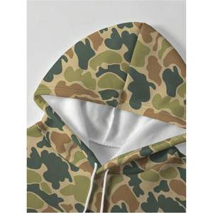 Sudadera con Capucha de Camuflaje Personalizada para Hombre, Sudadera de Manga Larga con Bolsillo, Tela French Terry - Product Image 2
