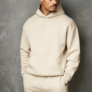 Sweat à capuche oversize pour homme en coton molletonné 430G, broderie de logo personnalisée, style streetwear décontracté - Product Image 1