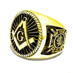 Bague de fraternité personnalisée |   Bague personnalisée avec lettre grecque |   Options Or et Argent - Product Image 2