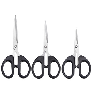 Paper Scissors 6 Inch Straight Blade Black Office Craft Student Use - Product Image 5