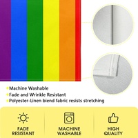 Chemin de table personnalisé motif « Victoires sur le SIDA » série arc-en-ciel gay, pour la décoration de dîner à la maison et l'aménagement de comptoir de cuisine pour fêtes