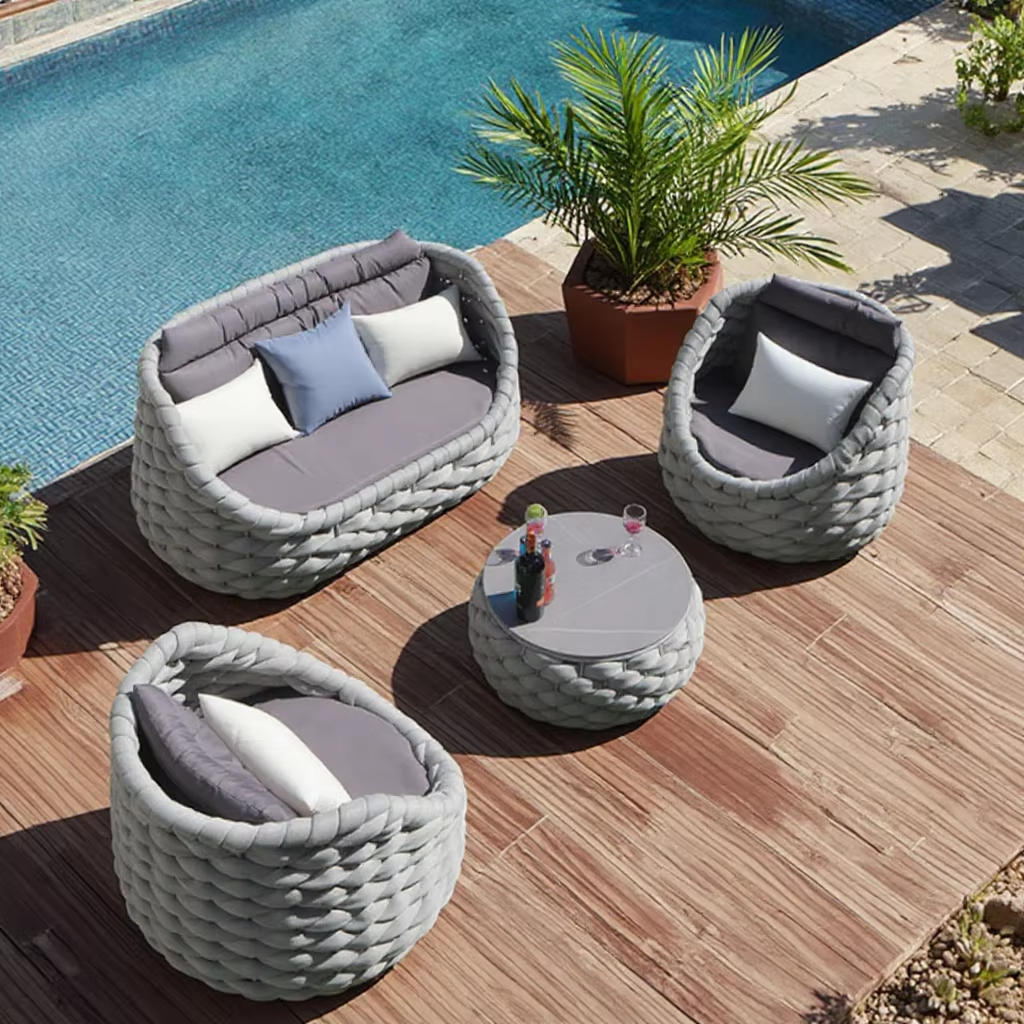 French Metal Garden Furniture Garden Tool Sofa Set Industrial Gardeners Outdoor Sofa Set Outdoor Furniture for Restaurant