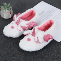Fourniture d'usine mignon dessin animé Animal en peluche pantoufles pour enfants hiver maison peluche fourrure pantoufle pour enfants