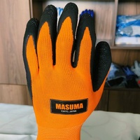 Duurzame gebreide polyester latex gecoate handschoenen op maat, anti-slijtage veiligheidshandschoenen voor bouw, landbouw en onderhoud