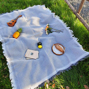 Camping Atmosphere Mantel Picnic Outing Car Trunk Mat Sofá Manta tejida - Product Image 4