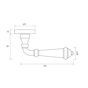 <strong>Goo</strong>-Ki Zinc Alloy French Classic <strong>Chrome</strong> Interior Solid Door Handle and Lock - Product Image 5