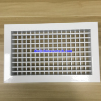 Calandre pour projet commercial, 1 pièce, à monter au plafond, usage commercial, climatiseur, grille d'alimentation à double déflecteur