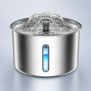 <span class=keywords><strong>Bebedero</strong></span> Moderno y Duradero de Acero Inoxidable <span class=keywords><strong>para</strong></span> Mascotas, Dispensador Automático de Agua <span class=keywords><strong>para</strong></span> Perros y <span class=keywords><strong>Gatos</strong></span> de 3L con Filtro de Ciclo, Enchufe <span class=keywords><strong>para</strong></span> EE. UU., UE y Reino Unido, Uso en Interiores - Product Image 1