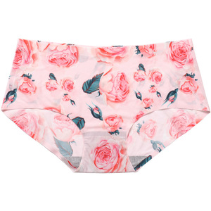 <span class=keywords><strong>Tanga</strong></span> de una pieza de seda de hielo ultrafino con flores americanas europeas de talla grande invisible de tiro bajo para niñas regordetas - Product Image 5