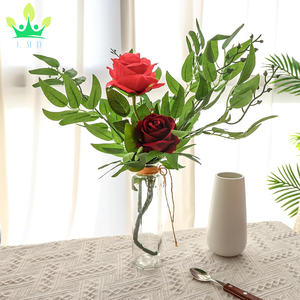 Tallo verde de Ruscus italiano artificial con semillas, espray de hoja verde para arco de boda, relleno de ramo, centro de mesa, decoración del hogar - Product Image 6