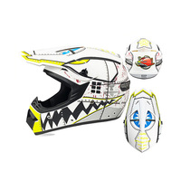 Casque de moto intégral à double visière Four Seasons pour adultes Casque de vélo de rue pour hommes et femmes