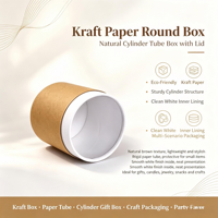 Tubes d'emballage ronds en papier kraft recyclable et écologique, boîtes cadeaux pliables pour bougies, artisanat et cosmétiques