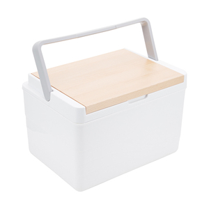 Picnic Cooler Camping Cooler Box PU Foam Picnic Wood Cooler Box With Handle For BBQ Camping