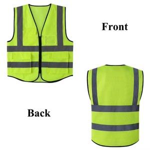 Customizable High Visibility Reflective Safety Uniform Multi Pocket <strong>Mens</strong> <strong>Gilet</strong> De Securite Orange for Construction Workers - Product Image 3