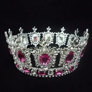Lieferant Custom Crystal Full Round Crown Beauty Tiara