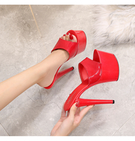 Vente chaude dames chaussures 17 CM talons hauts décapants plate-forme chaussures Designer sandales femmes mode Sexy pantoufles pour les femmes