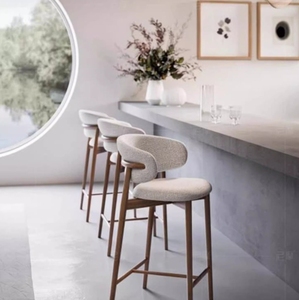 Sgabello da Bar sedia alta e tavolo Set di nuovo Design in <span class=keywords><strong>legno</strong></span> di lusso moderno sedia da Bar alta per <span class=keywords><strong>cucina</strong></span> mobili commerciali sgabello da Bar - Product Image 1