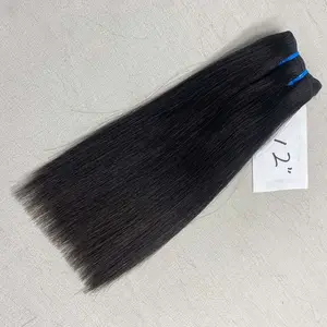 RG1295 Best Grade 14A Bone Straight Super Double Drawn Hair Vietnam Unprocessed Hair Silky Thick Bundle Can Be Bleached Dyed