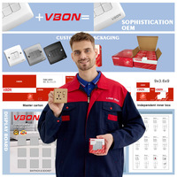 VBQN-Interruptor de pared para el hogar, interruptor de pared ultrafino con placa de 86 vías, color dorado, 3 bandas, CE, CCC