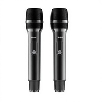 Système de microphones dynamiques sans fil Tribit BTS56M à double micro portable |   Batterie 40H, récepteur rechargeable 24GHz, plug-and-play, karaoké, fête