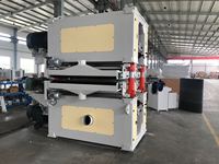 HY-INTECH 5613R 70kW Ponceuse à bois à bande large robuste pour le ponçage supérieur et inférieur des panneaux de meubles en contreplaqué