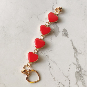 Mặt Đeo Điện Thoại Di Động Liên Kết Trái Tim Tráng Men Mạ Vàng Kim Loại Thời Trang Hàn Quốc Cho Nữ Phụ Kiện Điện Thoại Di Động - Product Image 4