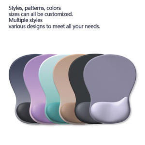 Alfombrilla Ergonómica para Ratón de Computadora con Reposamuñecas de Gel, Diseño de Gota de Agua, Cojín de Silicona con Memoria Suave, Base de PU Antideslizante para Oficina - Product Image 2