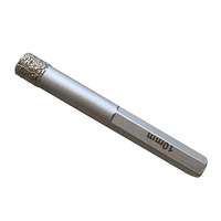Foret diamanté industriel brasé sous vide pour découpe à sec du béton, du granit et des carreaux HuaYu C001, tige de 10 mm, longueur de 130 mm