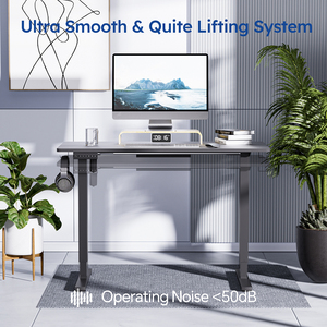 Moderno doppio motorizzato nero elettrico Sit Stand scrivania regolabile altezza tavolo per il computer portatile di gioco di <span class=keywords><strong>lavoro</strong></span> durevole ed elegante - Product Image 3
