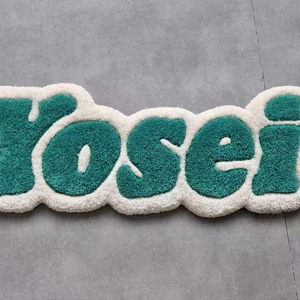 Коврик нестандартной формы с ручной тафтинговой отделкой, резной, для коммерческого использования, фигурной нарезки, с дизайнерскими логотипами, роскошный - Product Image 5