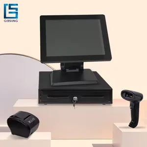 Shop Retail Restaurant Cash Register Window Dual Screen Touch Screen Monitor 15.6inch POS System All In 1 For Terminal