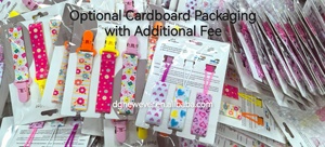 Lot de 3 attaches-sucettes pour bébé en tissu polyester, sans BPA, de qualité alimentaire, avec chaîne en carton et clip en coton, design coloré et mignon - Product Image 4