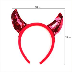 Jour de halloween costume accessoires démon bandeau accessoires paillettes diable cornes bandeau - Product Image 4