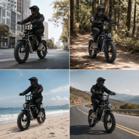 Vélo électrique à gros pneus ZUMI US Brazil Stock, conception rétro de cyclomoteur, personnalisable OEM/ODM, avec moteur 1000W et batterie 15Ah, vente en gros directe usine