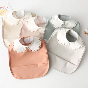 OEM bebek besleme önlükler su geçirmez Polyester PU önlük önlük Bandana yıkanabilir tasarım kızlar için - Product Image 5